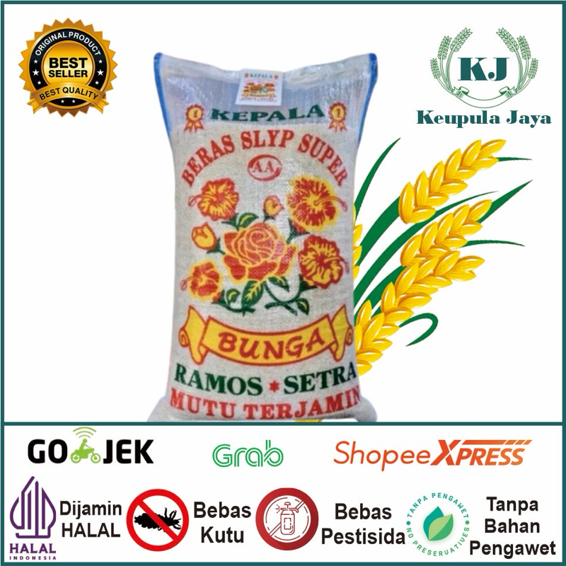 

beras cap bunga slyp super(kembang) 5kg 10kg 20kg