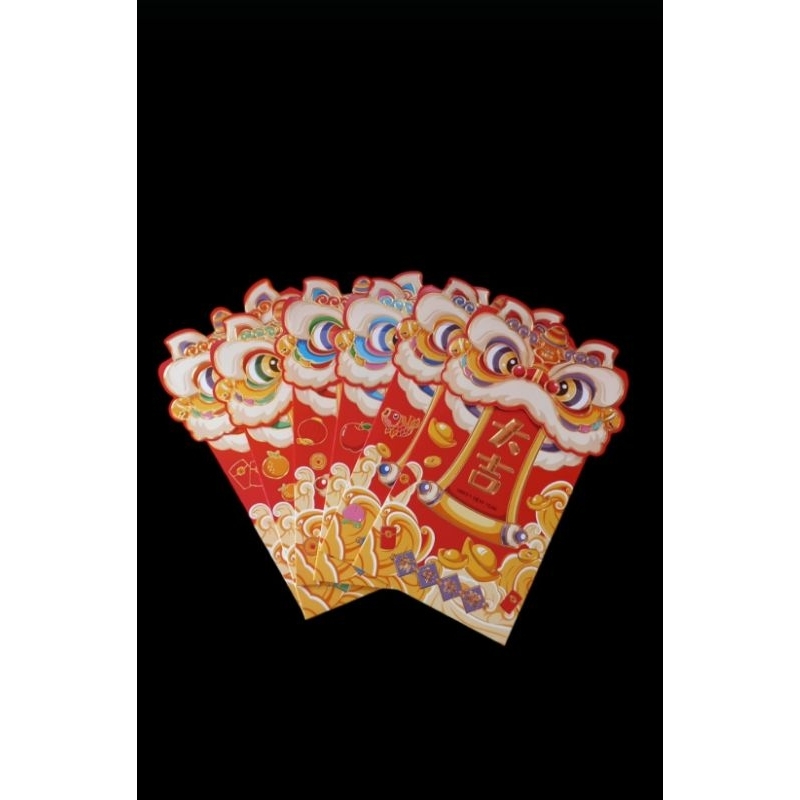 

6 lembar angpo amplop Barongsai amplop imlek
