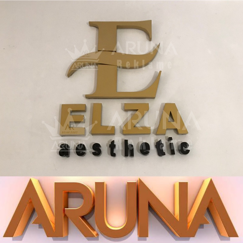 Huruf Timbul Stainless Custom Warna