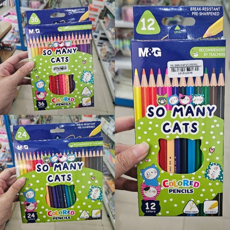 

pensil warna colour pencil color M&G so many cats series (12,24,36 warna)