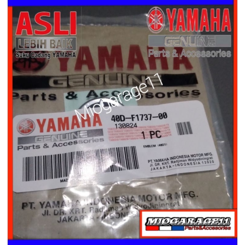 Emblem Cover Stang Yamaha Nmax 155 Old - Nmax 155 New - Lexi 125 - Aerox 40D-F1737-00