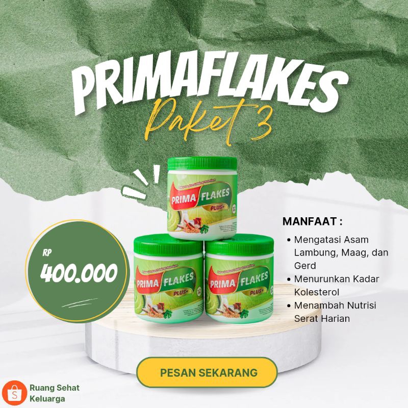 

PAKET 3 - PRIMAFLAKES BUBUR SEREAL GANDUM TALBINAH BANTU ATASI MAAG ASAM LAMBUNG GERD