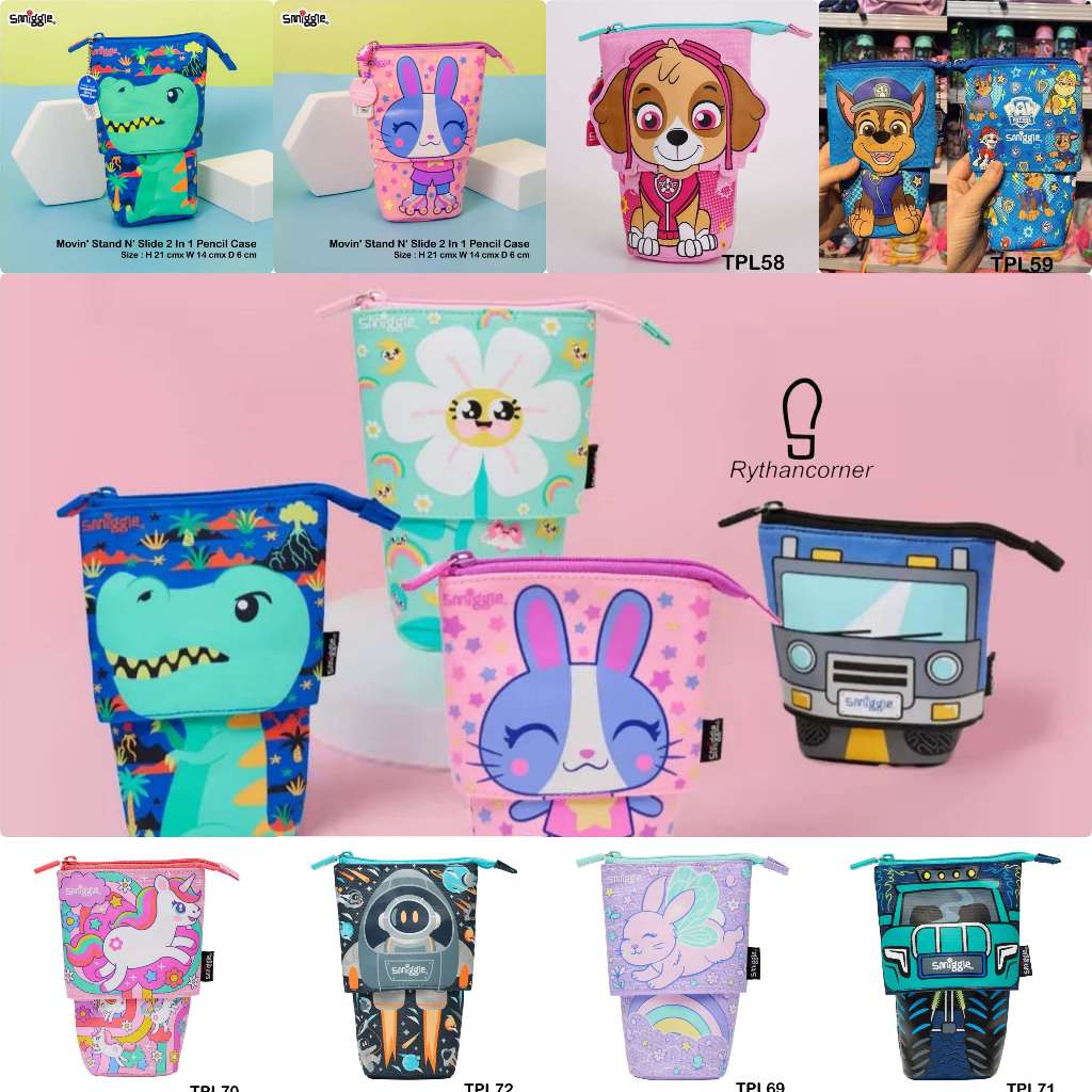 

PENCIL CASE KOTAK PENSIL SMIGGLE Movin' Stand N' Slide 2 In 1
