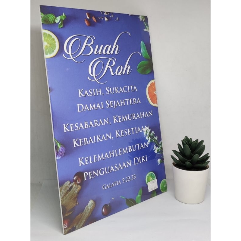 PAJANGAN KAYU ROHANI AYAT ALKITAB " BUAH ROH"