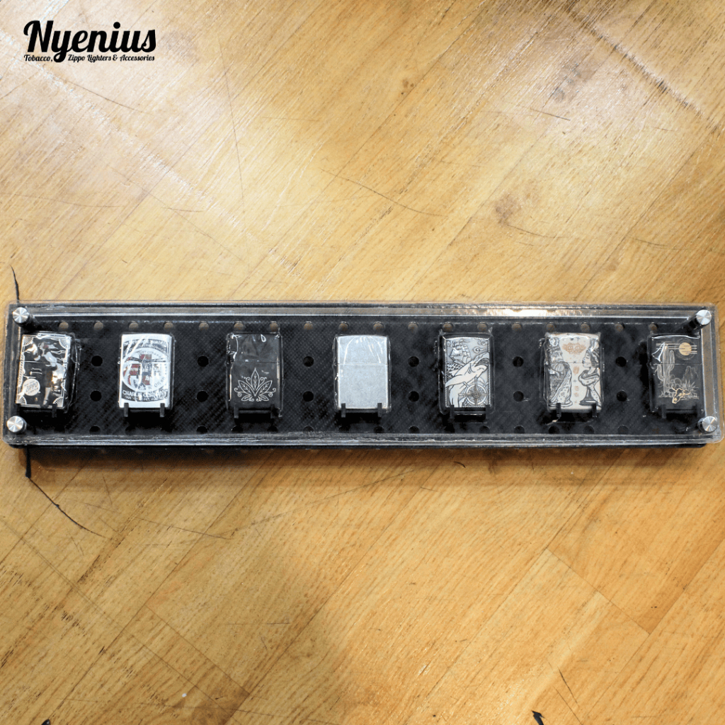 Rak Display Zippo Model Pegboard isi 7pcs