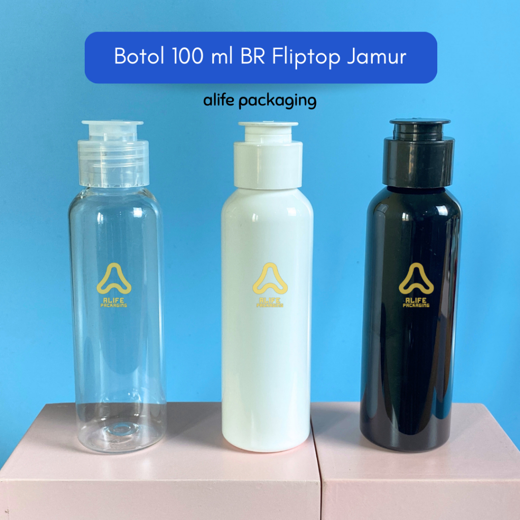 Botol Fliptop 100 ml | Botol Fliptop Jamur 100 ml | Botol 100 ml Fliptop - BR