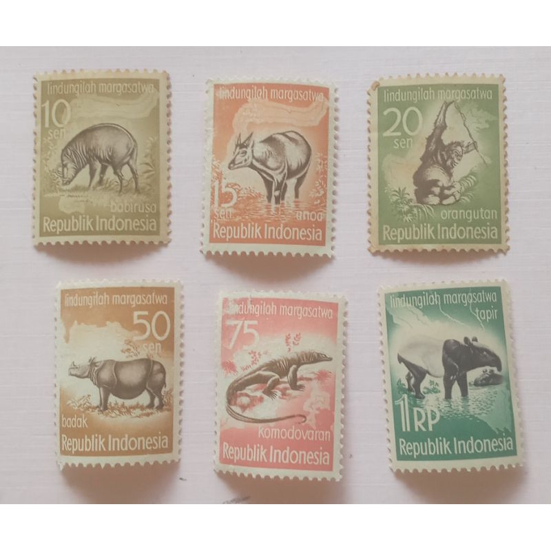 

perangko indonesia thn 1959. set 6.keping.