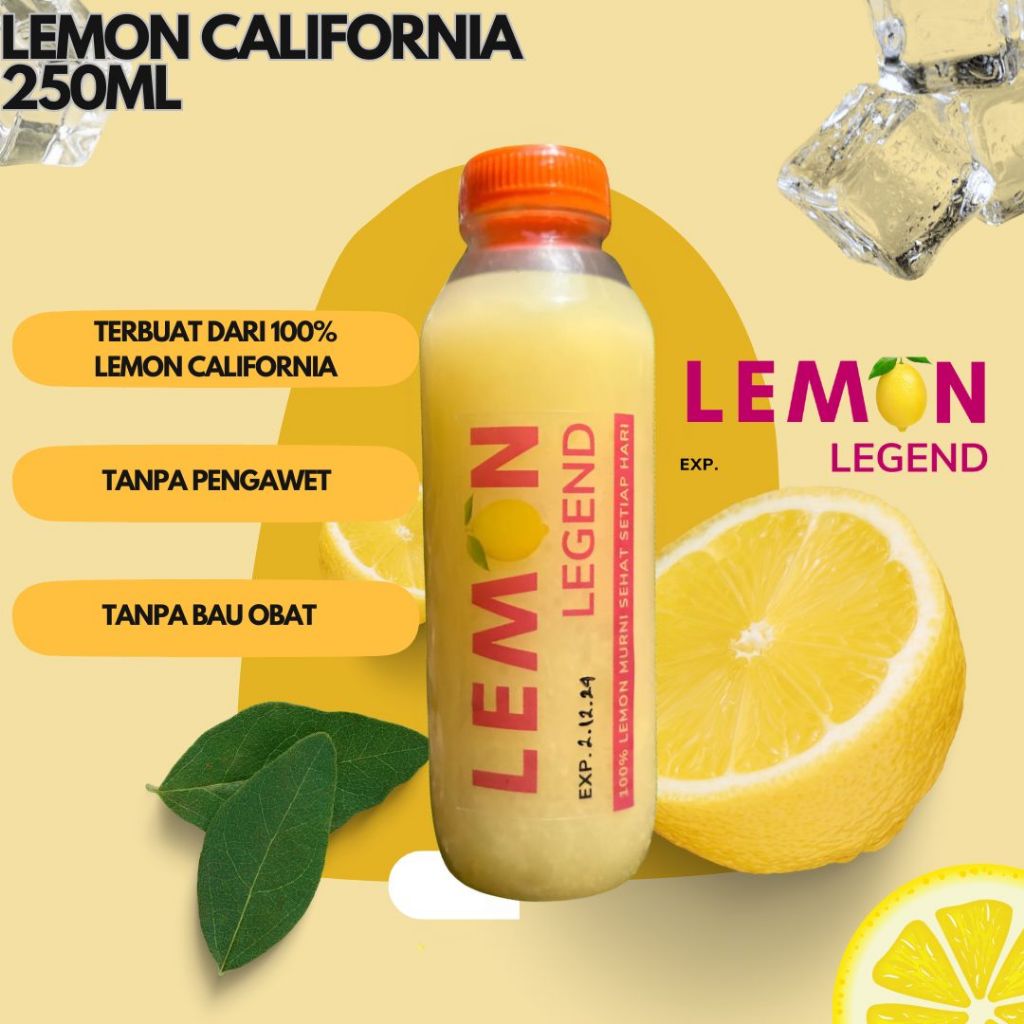

Air Lemon Murni / Minuman Diet 250ml - 500ml | Lemon California By lemon legend