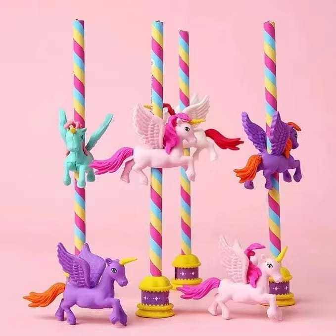 

D3W! 8103 Set Alat Tulis Pensil + Eraser + Rautan Karakter Unicorn Souvenir Gift Anak