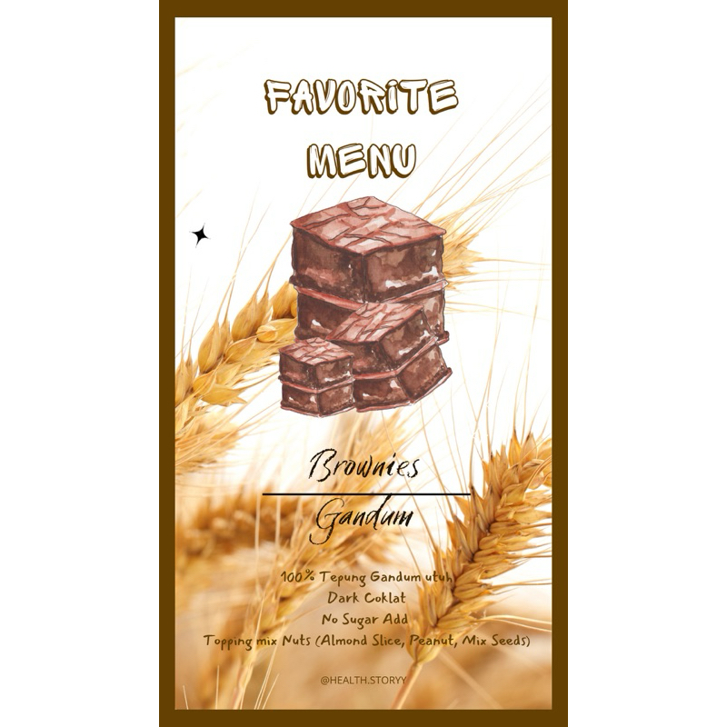 

Brownies 100% Gandum Utuh