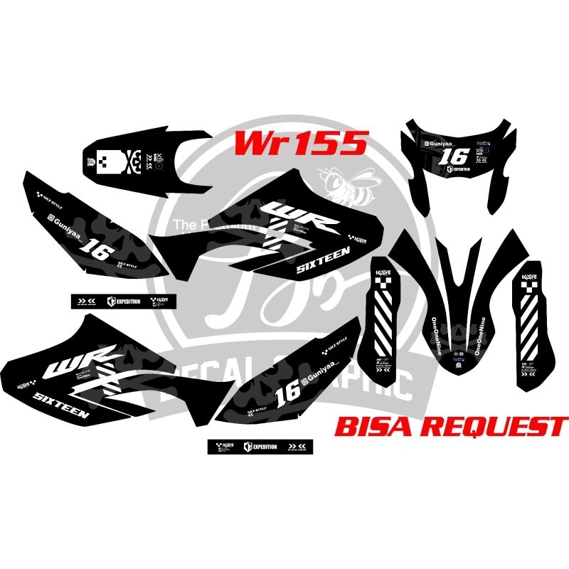 decal wr155 oneonenine stiker wr155 decal Yamaha wr striping Yamaha wr 155 full body bisa request