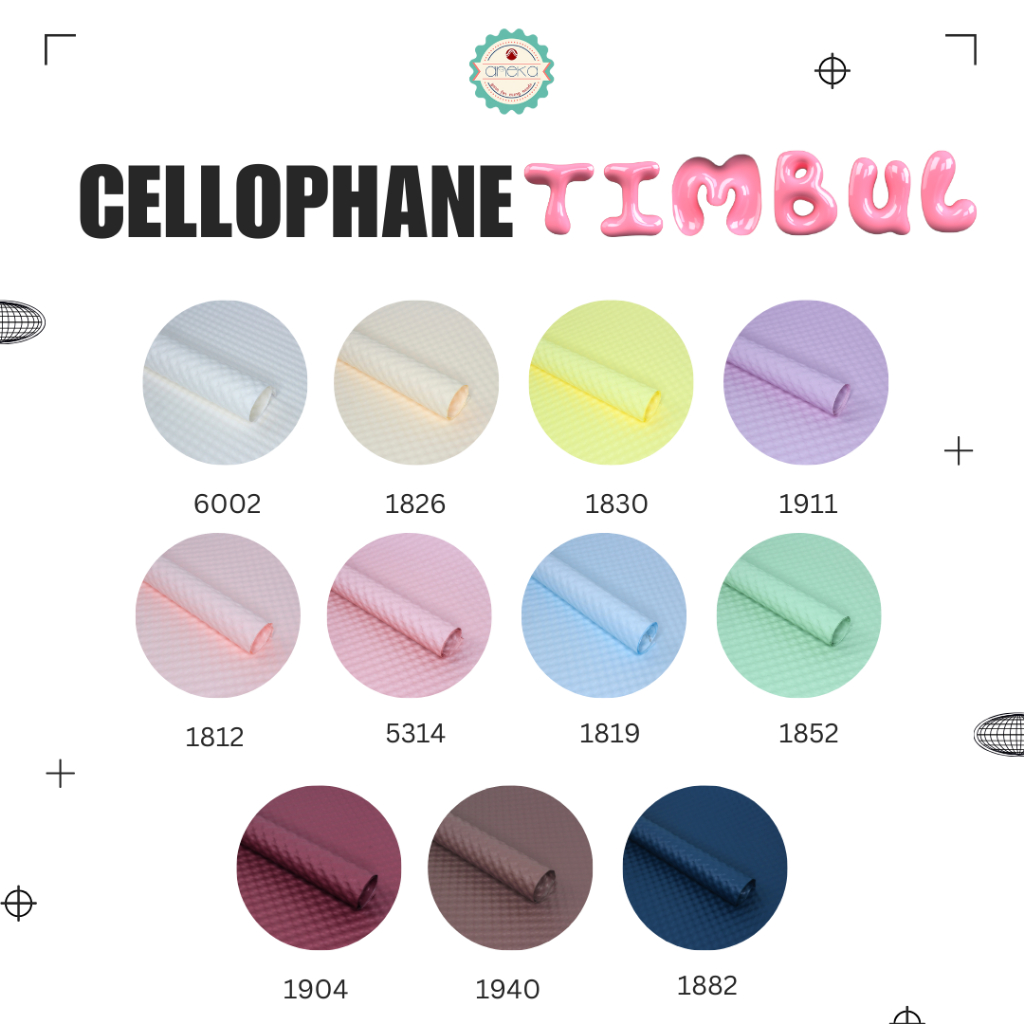 

ANEKA - [ 10 Lembar ] Kertas Cellophane Buket Bunga [ 3D Timbul ] Flower Wrapping Paper Celophane