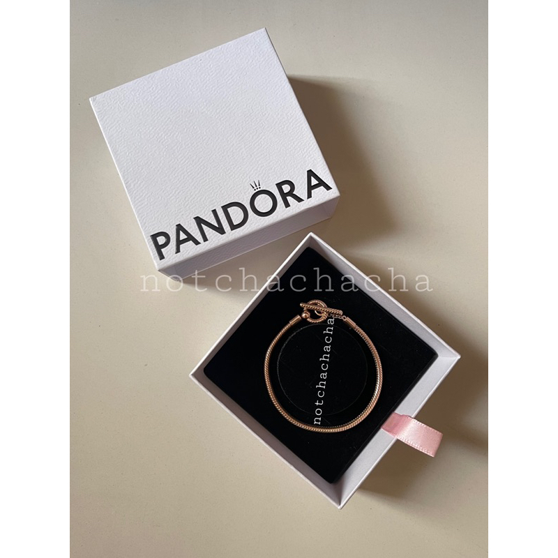 Pandora Bracelet T-Bar Rose Gold 18cm