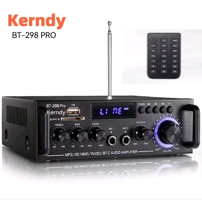 Amplifier KERNDY BT-298 pro ECHO Bluetooth EQ Audio ampllifier Karaoke Home Theater FM Radio 800W BT