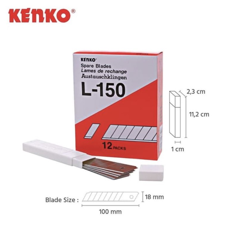 

KODE N2V4 Isi Cutter Refill Pisau Cutter Kenko L15 1pak12Tube