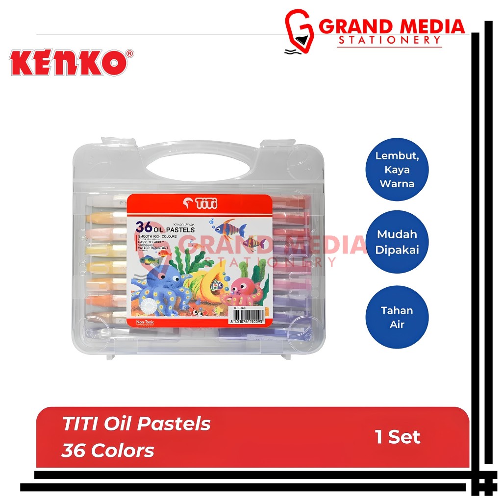 

[GRAND MEDIA] OIL PASTEL / CRAYON TITI 36 WARNA TI-P-36S