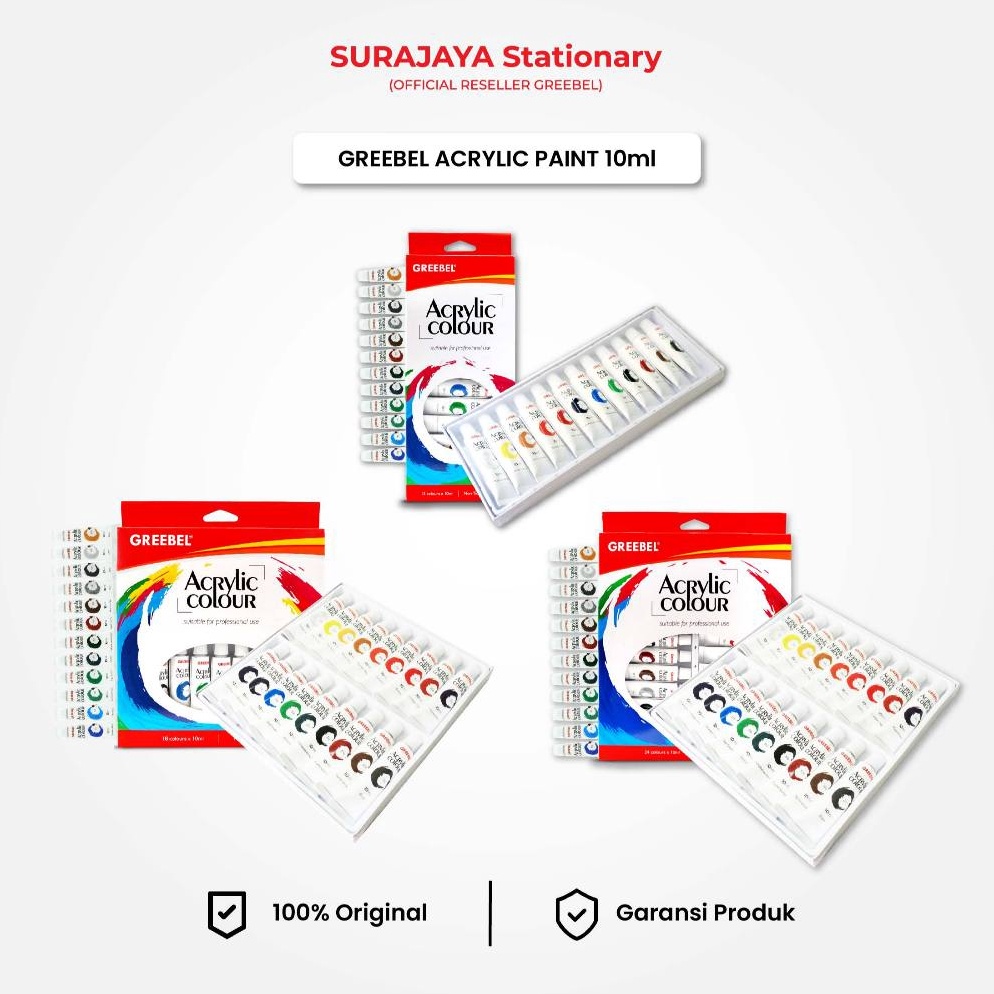 

KODE P8R5 Cat Akrilik Greebel Set 12 18 24 Warna 1ml Cat Lukis Acrylic Paint