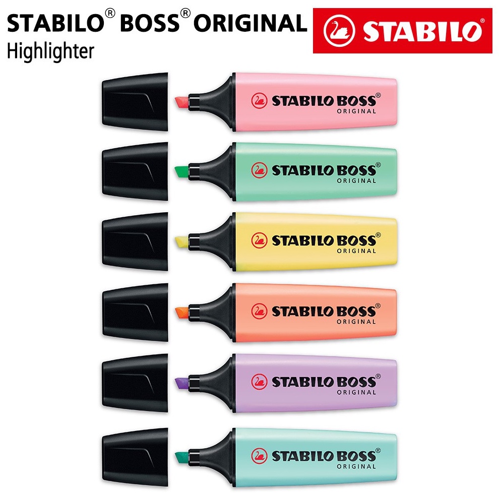 

KODE C5R7 STABILO Set 6 BOSS Pastel Edition Highlighter Original 6 pcs Marker and Pen