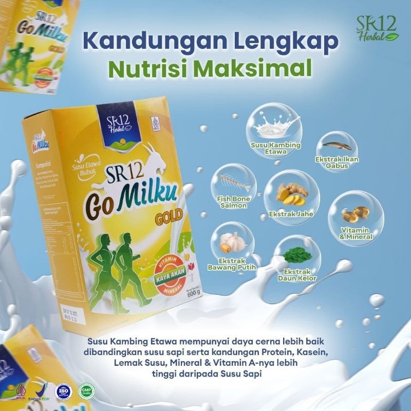 

Distributor SR12 | GoMilku Gold SR12 | Susu Kambing Etawa | Susu Herbal