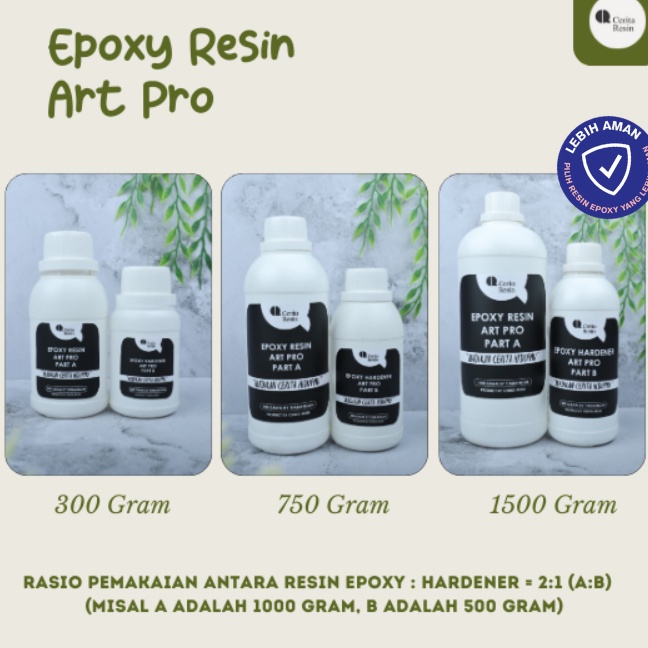

KODE U6Z4 EPOXY RESIN ART PRO Clear Bening 15 Gram 75 Gram 3 Gram Plus Hardener Resin Art Bahan Resin Lebih Aman