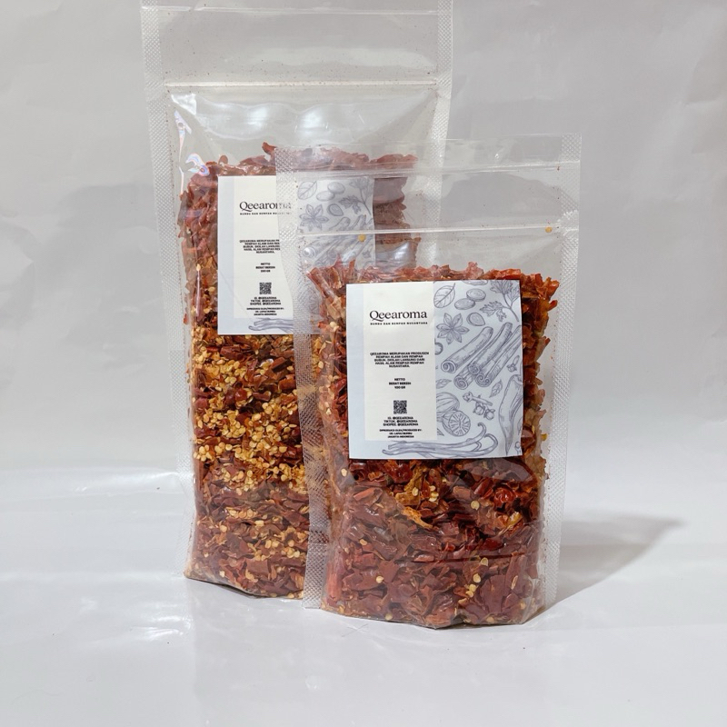 

cabai giling kasar / chili flakes 100g / 250g / 500g