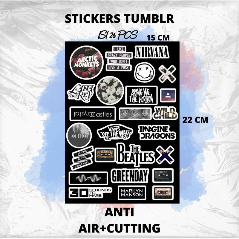 

STICKERS TUMBLER AESTHETIC ISI 26PCS ANTI AIR CUTTING VOL 6