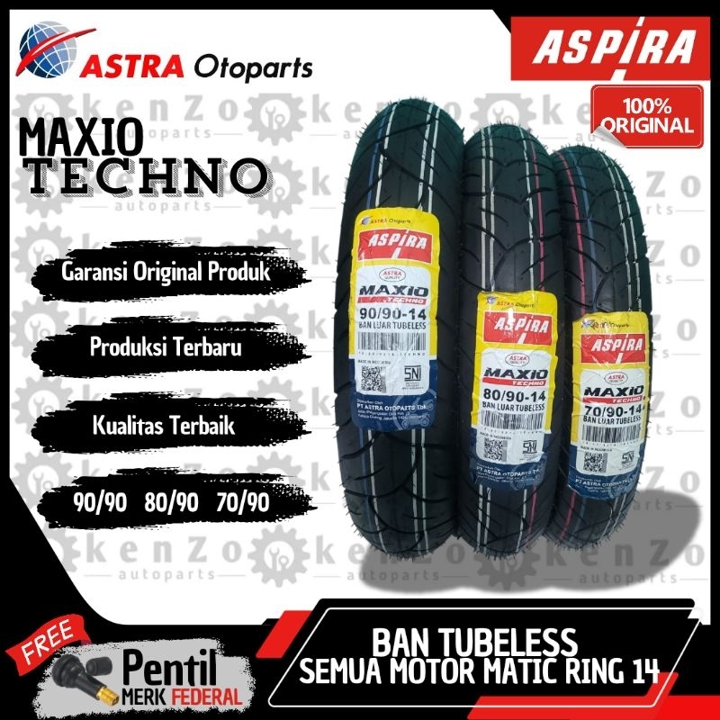 [Original Astra] [Bisa Cod] Ban Tubeless Belakang Motor Yamaha Mio M3 J Soul Gt Smile Sporty Gear Xr