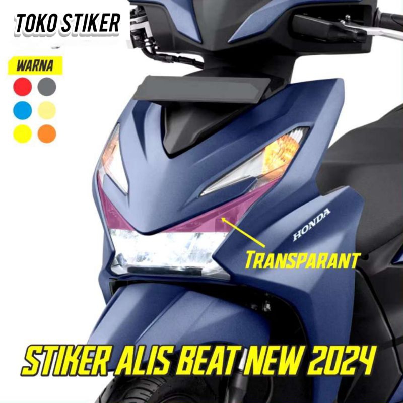 Stiker alis lampu depan beat new 2024