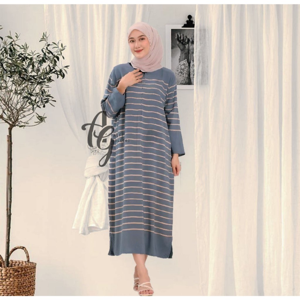 Homedress Batik Daster Arisa Rayon Busui LD 120 Lengan Panjang Tebal - Nyaman