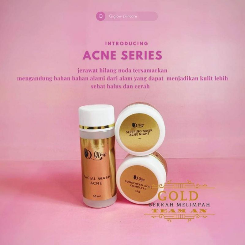 Qglow Acne BPOM/skincare Qglow/Cream malam BPOM.