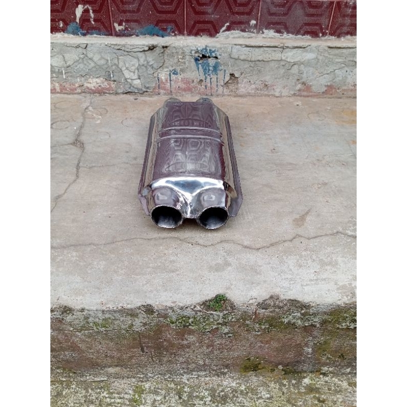 Knalpot Mercedes-Benz W124 300E 320E tabung depan model standar ori material stainles steel