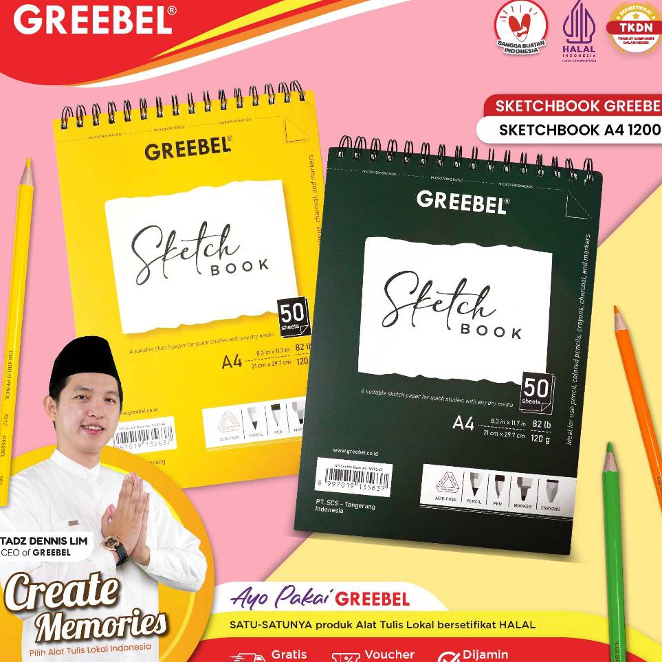 

Pasti Update GREEBEL Buku Gambar Sketch Book A4 5 Lembar 122 Buku Sketsa Drawing Book