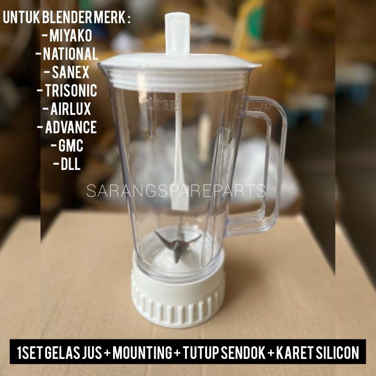 Borong Buruan GELAS SET BLENDER JUS MIYAKO LAMA PUTIH  GELAS SET BLENDER JUS MIYAKO BL 11  GELAS SET