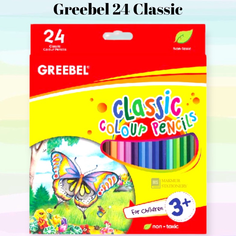 

KODE K5Y9 Pensil Warna Greebel Panjang 24 Warna Classic