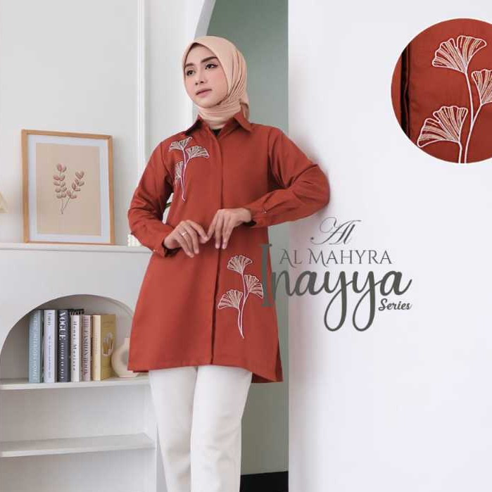 Tunik Wanita Dewasa Kemeja Tunik Bordir Bahan Katun Toyobo kualitas terbaik Original Premium