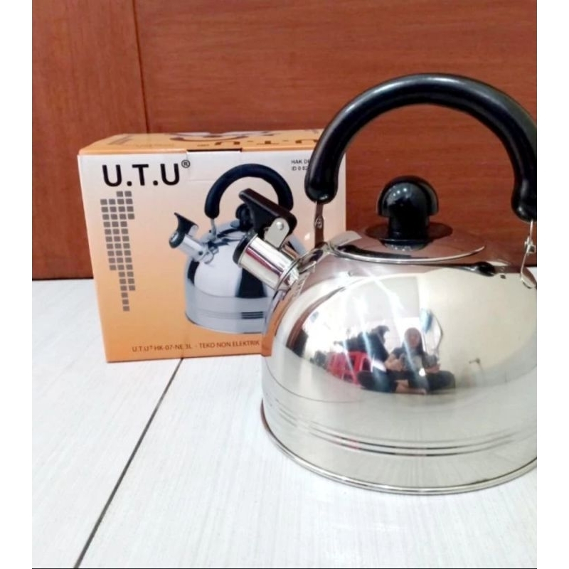 UTU Teko Air Ceret Siul 3 Liter Stainless Steel HK07NE3L
