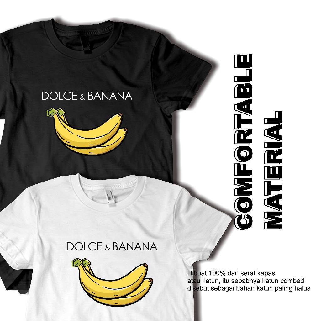 Kaos Baju Pisang Gambar Pisang Dolce And Banana kaos Unik Gambar Pisang Tshirt Viral Kaos Pria baju 