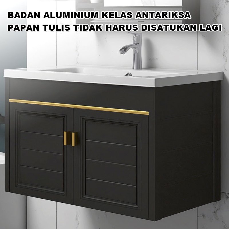 Wastafel Kamar Mandi Wastafel Balkon Wastafel Dinding Wastafel Kamar Mandi Modern Hitam Keramik Bask