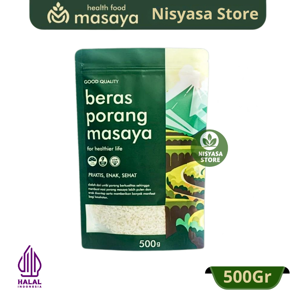 

Masaya Beras Porang 500gram Konjac shirataki Rice Diet Rendah Kalori Organik