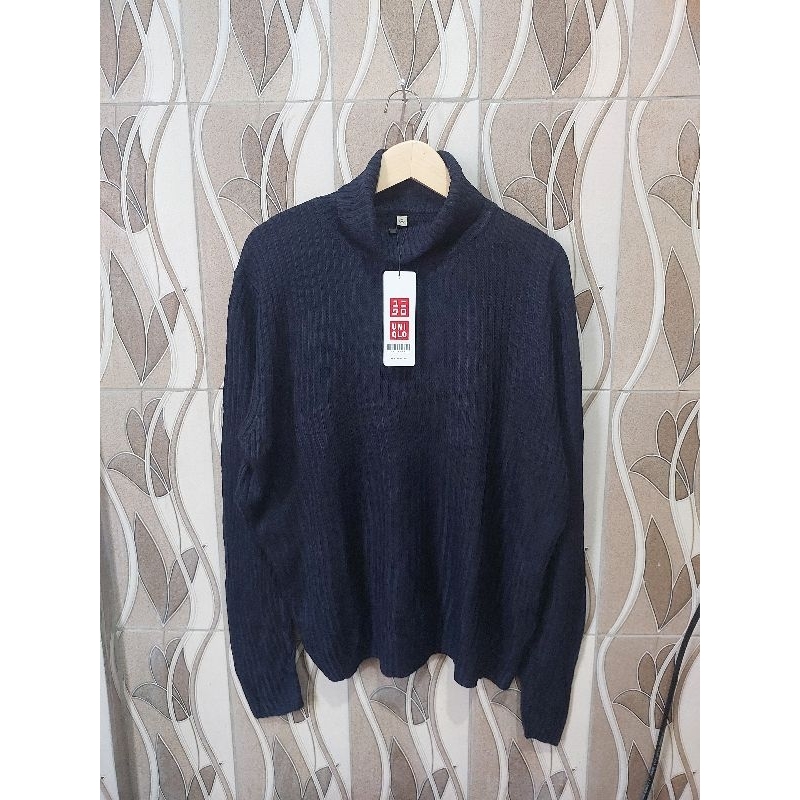 UNIQLO SWEATER RAJUT LIDI TURTLENECK OVERSIZE BIGSIZE FREESIZE