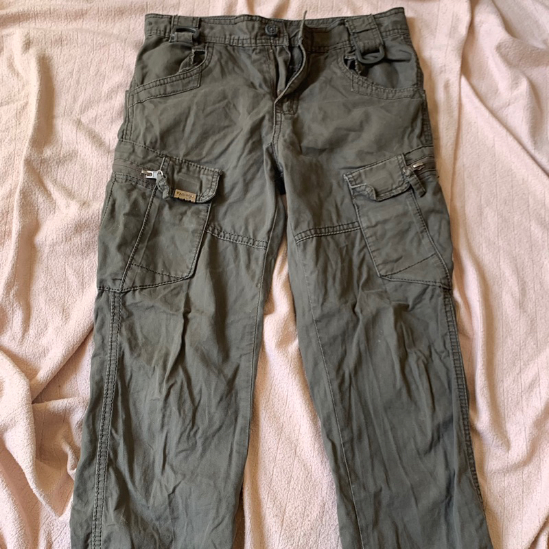 Cargo Pants (celana kargo hijau army) Preloved Second