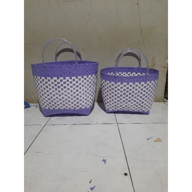 

5 pcs tas anyaman oval ukuran S kecil