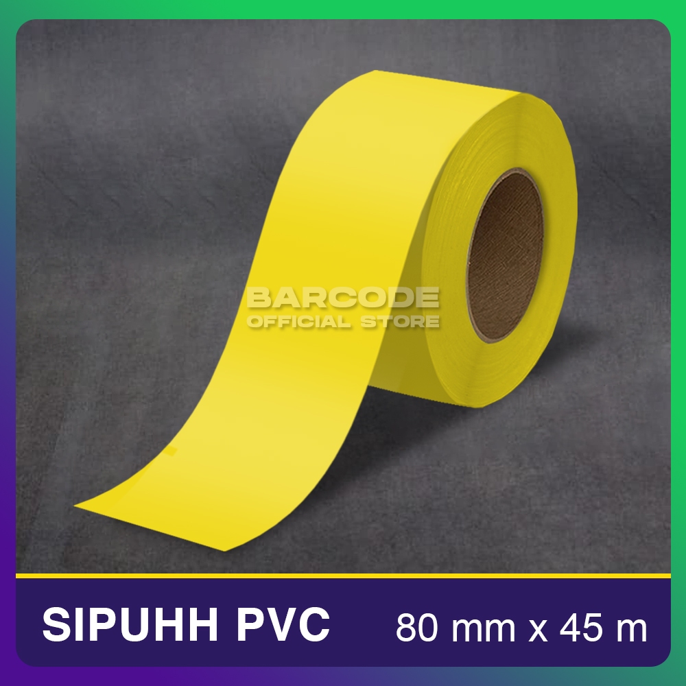 

Label Sipuhh PVC 80x45 Perhutani Continous Kuning 80 x 45m 1 Line Core Besar 3inch Tanpa Gap