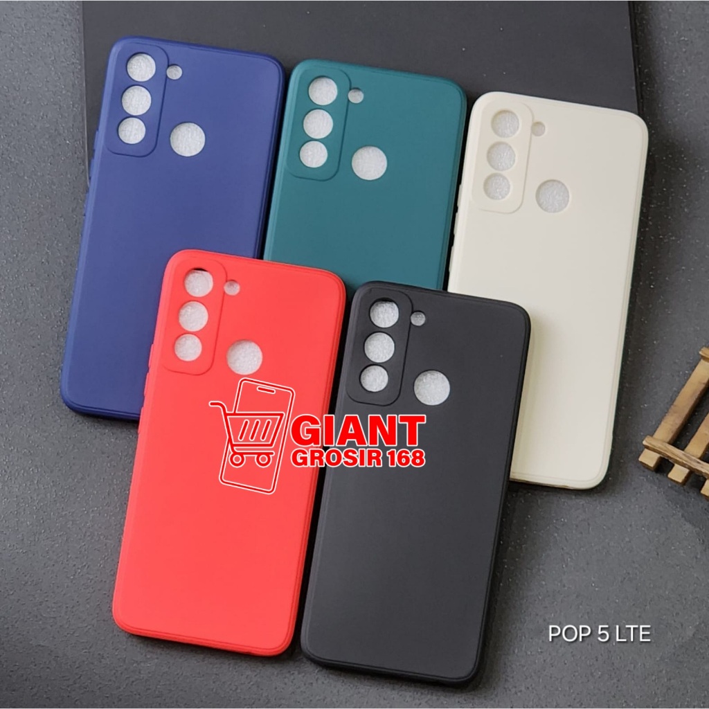 TECNO POP 5 LTE CASE MACARON SQUARE LIQUID CASE TECNO POP 5 LTE