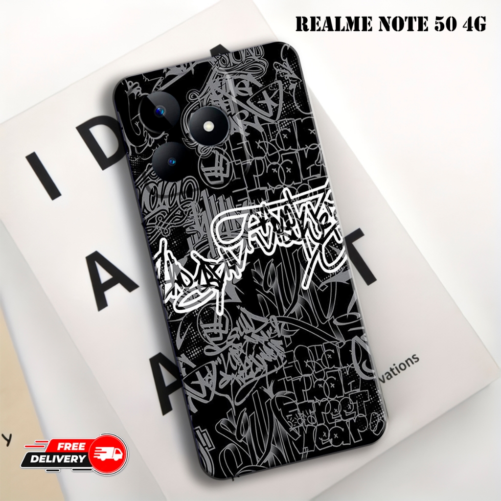 Casing Hp cocok untuk REALME NOTE 50 4G Terbaru - Softcase Fashion Case Art Estetik - Type Lain Via 