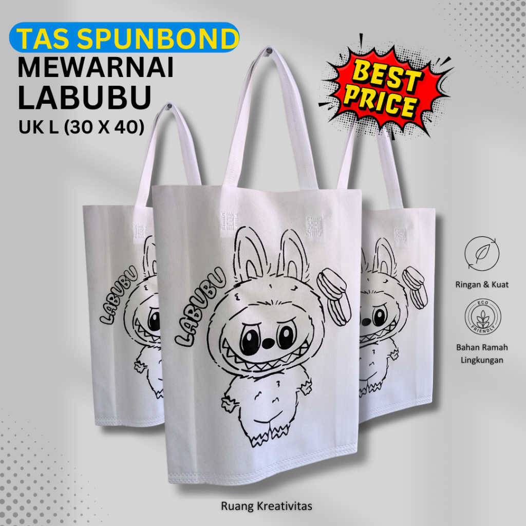 

Tas mewarnai spunbond uk40x30x8 ( LABUBU )