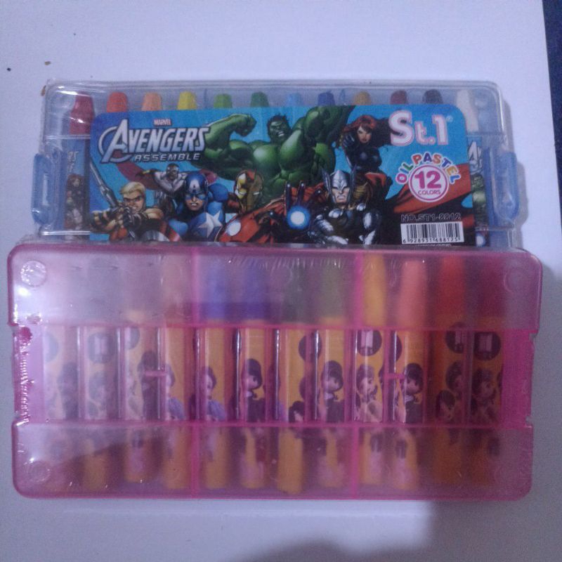 

Crayon set 12 colour oil pastel karakter