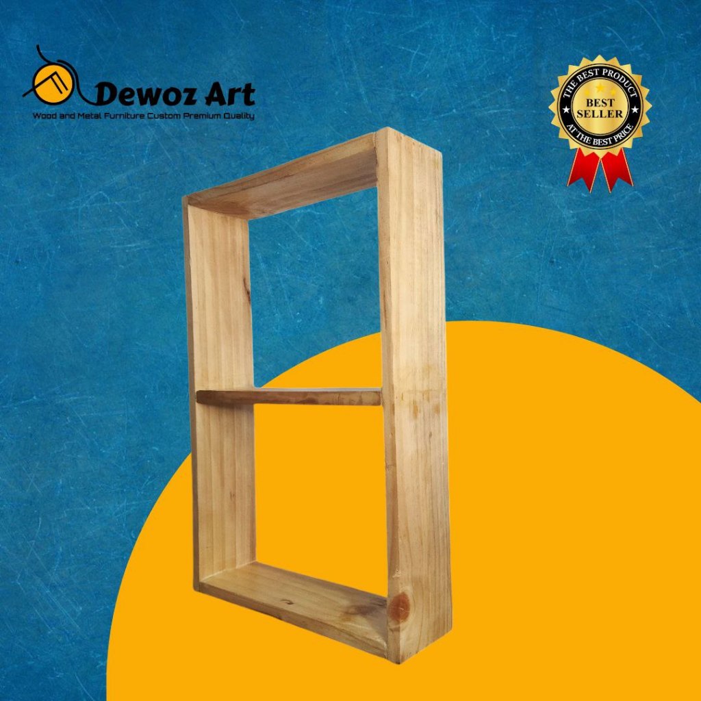 Rak Buku Gantung Kayu | Rak serbaguna | Rak Kayu Aesthetik | Rak Kayu Murah