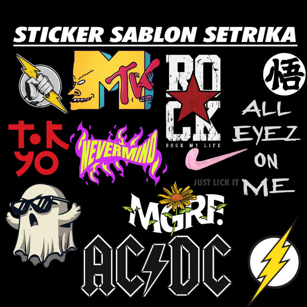

Sablon Setrika Sablon Sticker TEMA MUSIK BAND ROCK P26-30 Sablon DTF Printing Stiker Sticker Sablon Baju (Sticker Only)