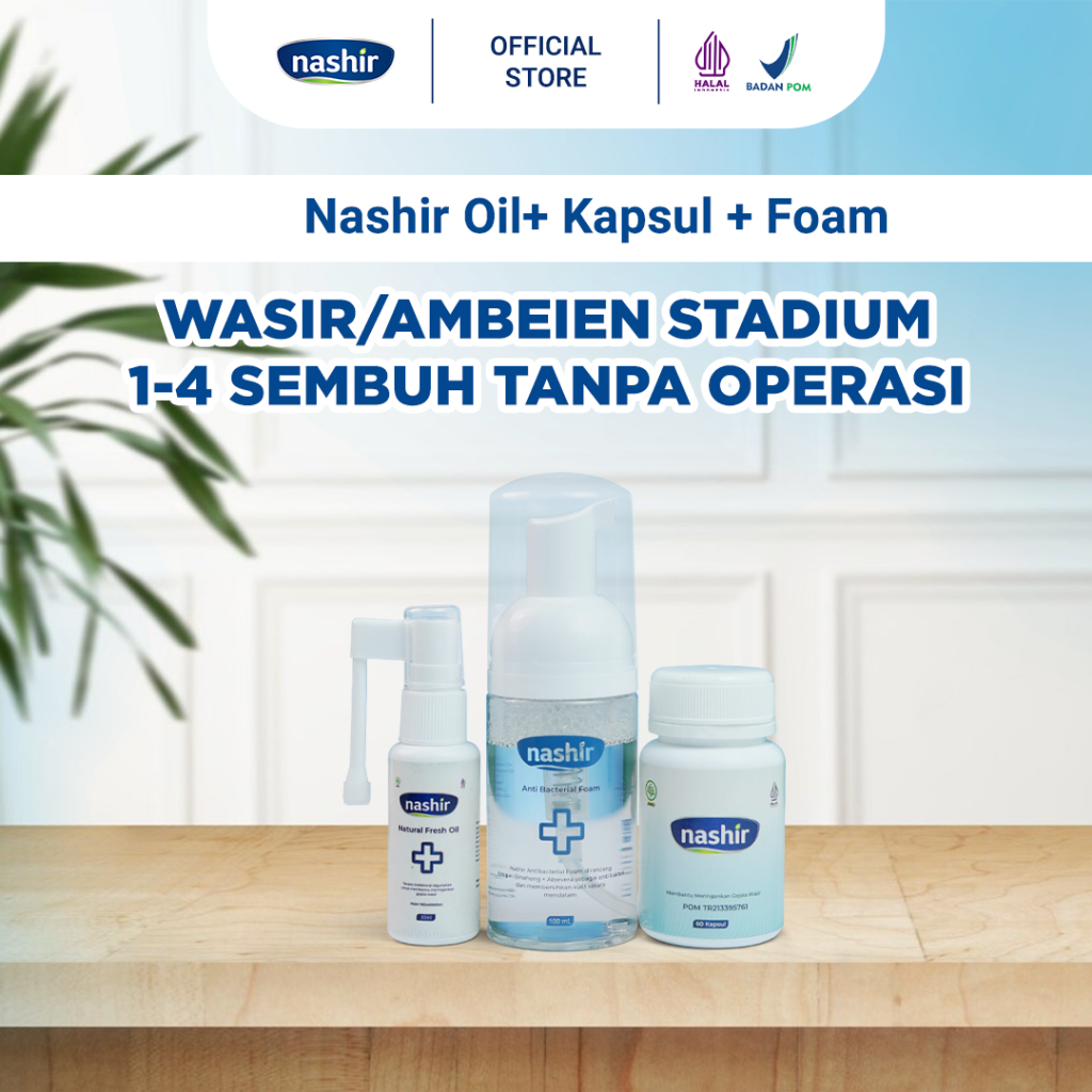 Nashir Paket Oil Kapsul Foam Untuk Ambeien Atau Wasir Obat Ambeien Paling Ampuh Herbal Alami